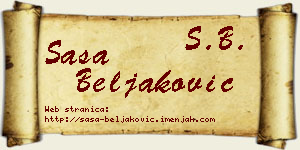 Saša Beljaković vizit kartica